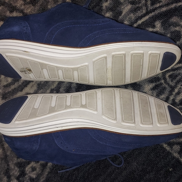 Cole Haan Blue Suede Oxfords with White Sole - Picture 5 of 5